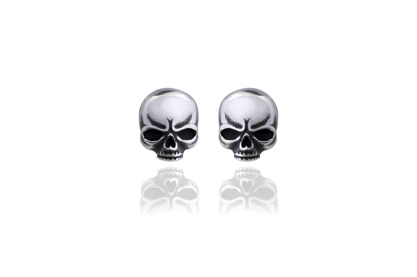 
                  
                    Women's Tiny Tempest Skull Post Earrings | Silver
                  
                