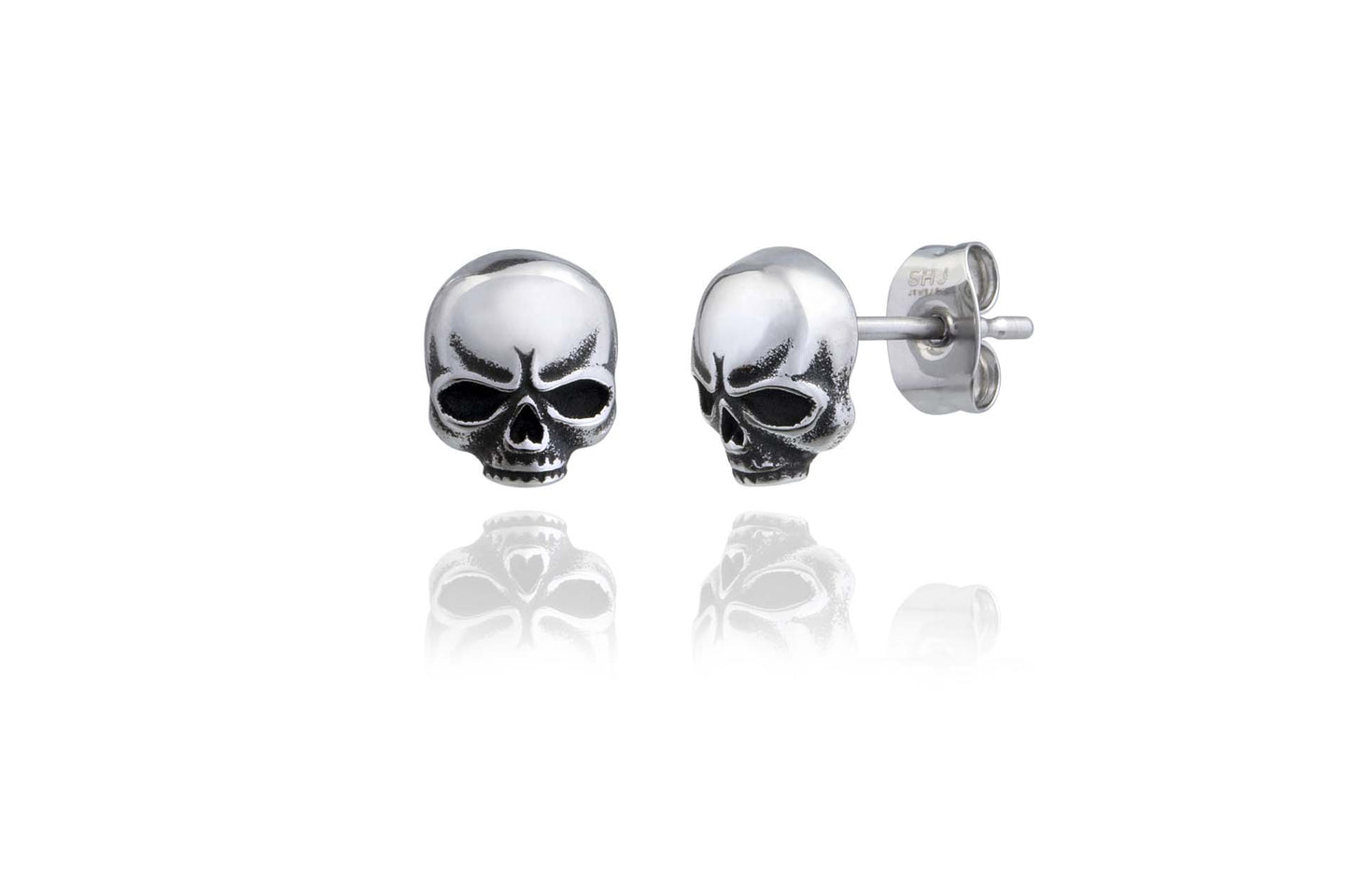 
                  
                    Women's Tiny Tempest Skull Post Earrings | Silver
                  
                