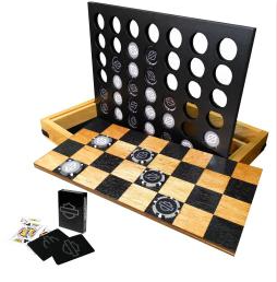 
                  
                    Harley-Davidson® Deluxe Solid Cherry 3-in-1 Game Set | Made in the USA
                  
                
