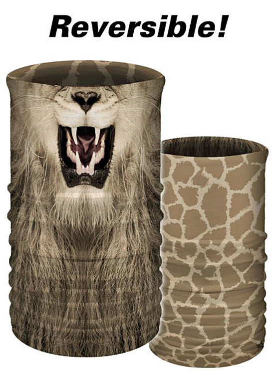 
                  
                    That's A Wrap!® Unisex Multi-Functional Tube Headwear | Lion Safari | Reverses to Giraffe Print
                  
                