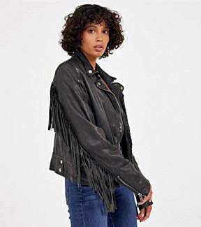 
                  
                    Mauritius® Women's Zoe Leather Jacket | Fabulous Fringe Detail
                  
                