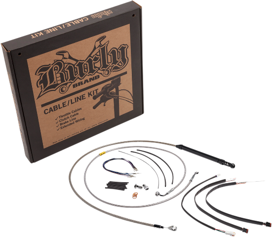 Burly Brand B30-1243 | Control Kit - 14" Gorilla Handlebars - Stainless