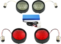 Custom Dynamics 20201699 | Complete LED Front & Rear Turn Signal Conversion Kit with Bullet Bezel - Black