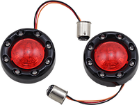 Custom Dynamics Custom Dynamics 20201877 ProBEAM® Bullet Ringz™ 1157 Rear Turn Signals - Black - Red Lens