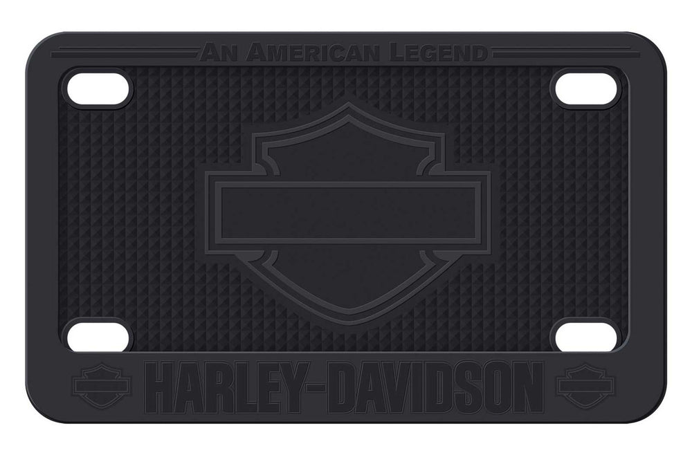 Harley-Davidson® Bar & Shield® Silicone Motorcycle License Plate Frame | Black