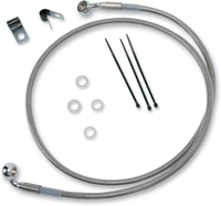 Drag Specialties 1741-2654 | Extended Braided Stainless Front Brake Line Kit