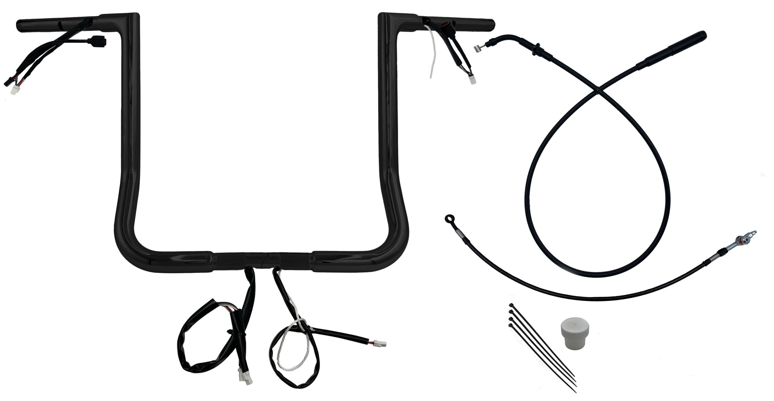 Fat Baggers Inc 1-1⁄4 EZ Install Flat Top Handlebar Black 10 inch 