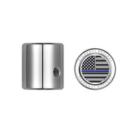 Figurati Designs FD70-HTSC-SS | Heel Toe Shifter Cover Stainless-Steel Blue Line American Flag