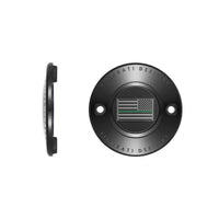 Figurati Designs FD72-TC-2H-BLK | Stainless-Steel in Black Thin Green Line American Flag - Reversed M8 Timing Cover