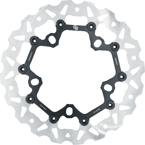 GBrakes GBD9003X | Oversize Wave® Two Piece (Floating) Brake Rotor - Front - 318 mm / 12-1/2"