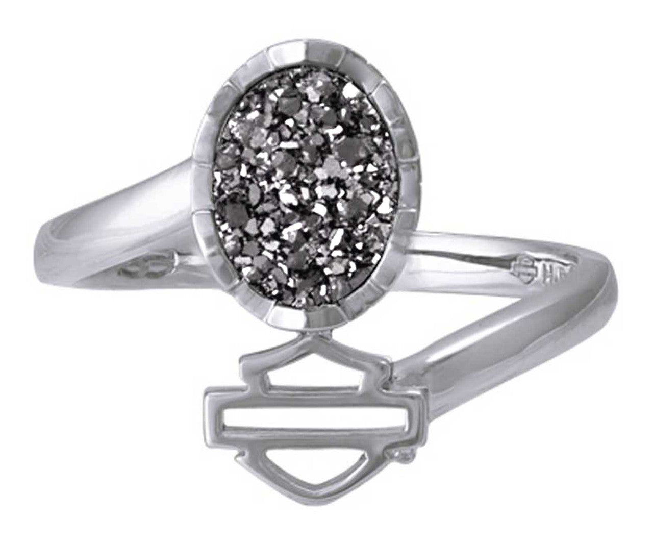 
                  
                    Harley-Davidson® Women's Oval Granite Drusy w/ Bar & Shield® Ring
                  
                