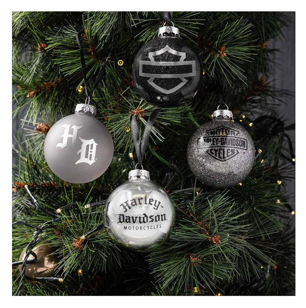 Harley-Davidson® Old English Ball Ornament Set