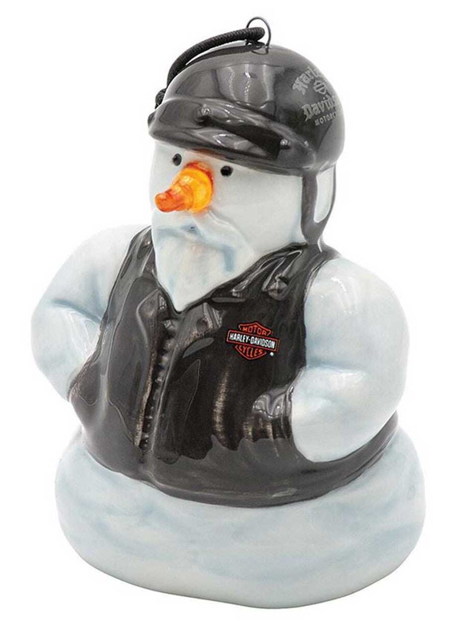 Harley-Davidson® Biker Snowman LED Ornament