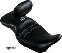 Le Pera LK-957BR | Maverick Seat - with Backrest - Stitched - Black - Touring '08-'23