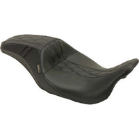 Le Pera LK-987GT2 | Outcast GT-2 Seat - Full-Length - w/o Backrest - Black Double Diamond - Perforated - Touring '08-'23