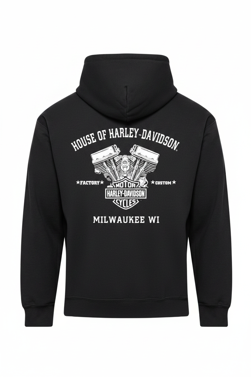 Rear black hoodie product image