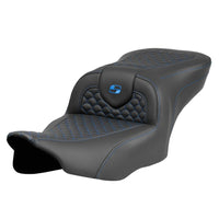 Saddlemen 823-07-20801 | 2024-26 Road Glide / Street Glide | 2023-26 CVO Road Glide / Street Glide RoadSofa DS Seat, Blue Stitch