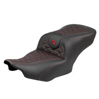 Saddlemen 823-07-21004 | 2024-26 Road Glide / Street Glide | 2023-26 CVO Road Glide / Street Glide RoadSofa Tri-Gripper Seat, Red Stitching