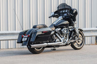S&S Cycle 550-1142 | Swindler 2-1 Chrome 4.5" Muffler Kit for 2017-2024 M8 Touring Models