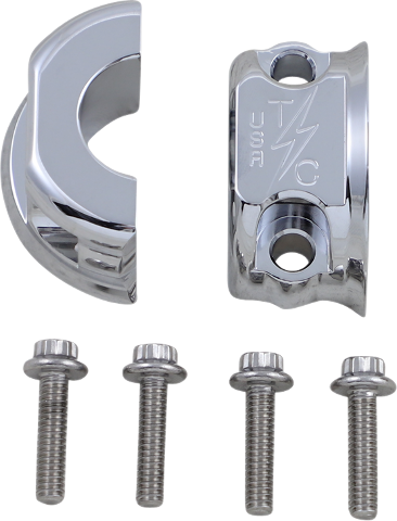 Thrashin Supply Co TSC-2703-3 | Perch Clamps - Clutch/Brake - Chrome