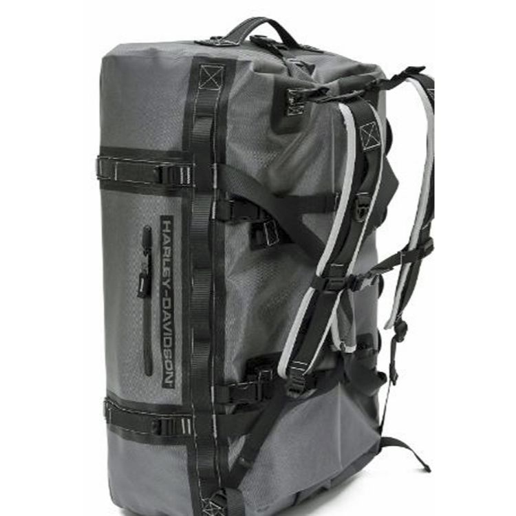 
                  
                    Harley-Davidson® Adventure Duffel | Waterproof | 33 Inch | Silver & Black | Hide-Away Backpack Straps
                  
                