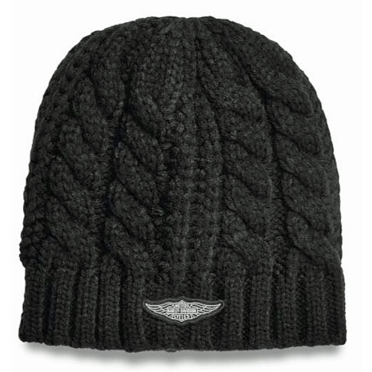 
                  
                    Harley-Davidson® Women's Silver Wing Logo Knit Cap & Glove Set | Black
                  
                