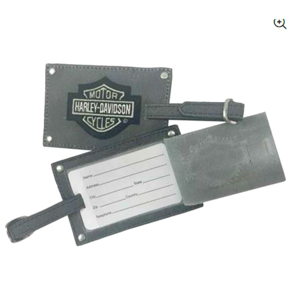 Harley-Davidson® Leather Luggage Tags | Privacy Flap | Set of Two
