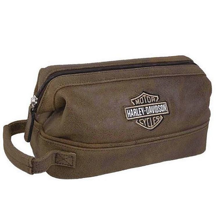 
                  
                    Harley-Davidson® Leather Toiletry Bag | Brown
                  
                