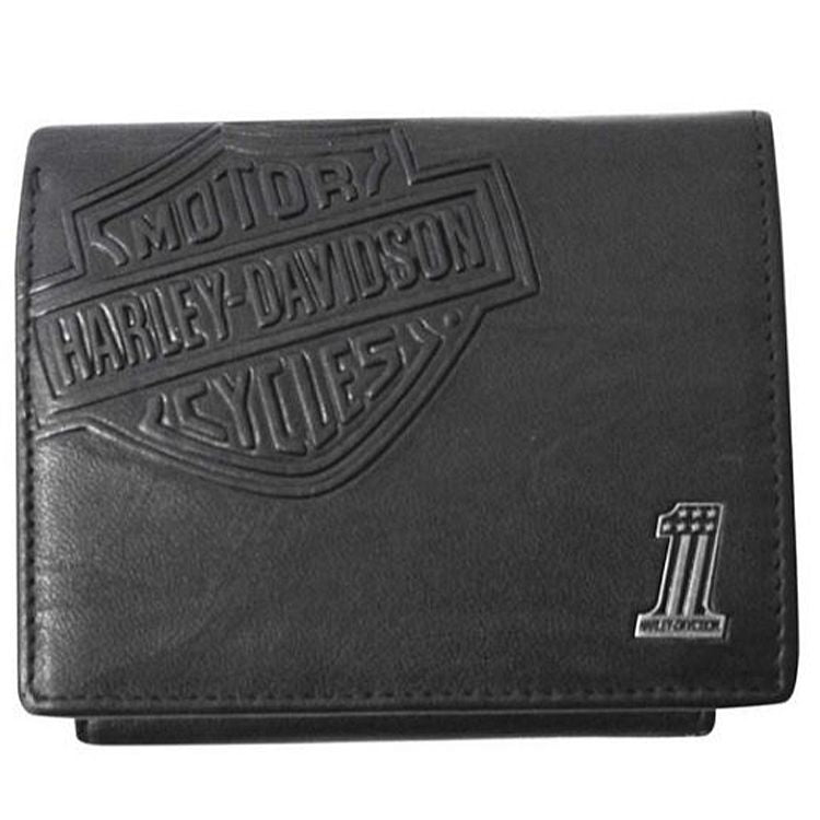 Harley-Davidson® Men's Bar & Shield® Classic Bi-Fold Plus One Wallet | Removable ID | RFID Protection