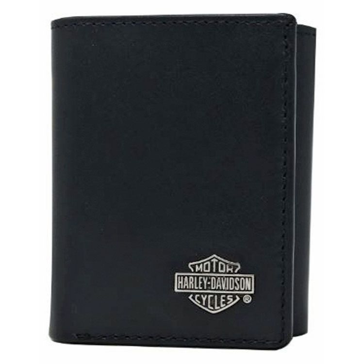 Harley-Davidson® Men's Bar & Shield® Medallion Tri-Fold Wallet | Gift Box | RFID Protection