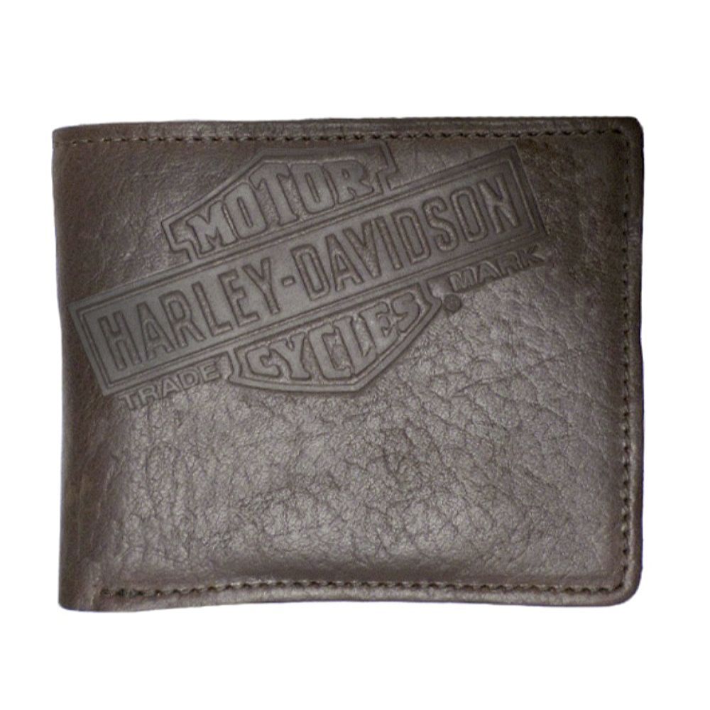Harley-Davidson® Men's Genuine Bison Leather Classic Billfold | Brown
