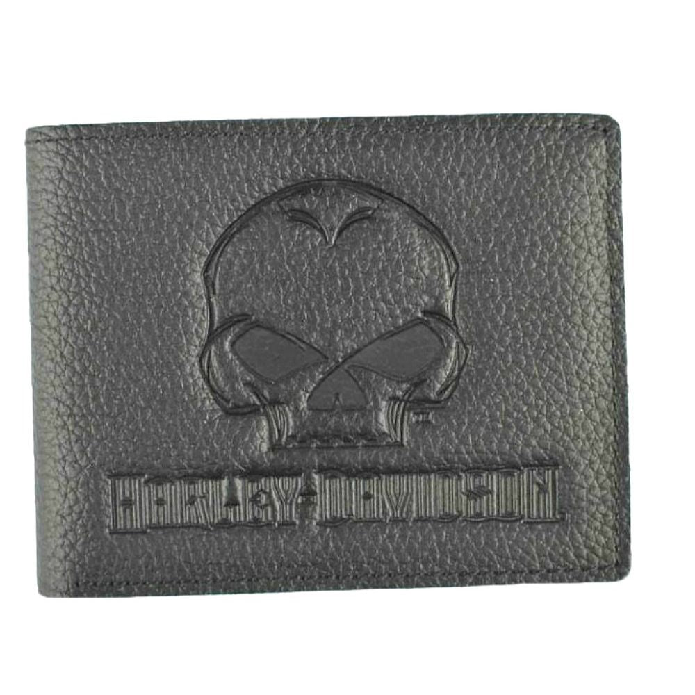 Harley-Davidson® Men's Willie G® Skull Embossed Leather Billfold Wallet