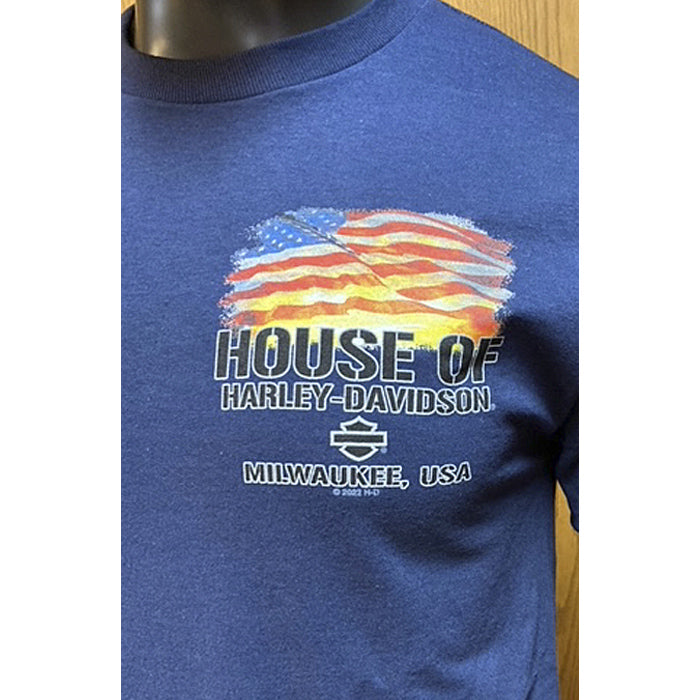
                  
                    House Of Harley-Davidson® Men's Heroes T-Shirt | Blue | Short Sleeves
                  
                