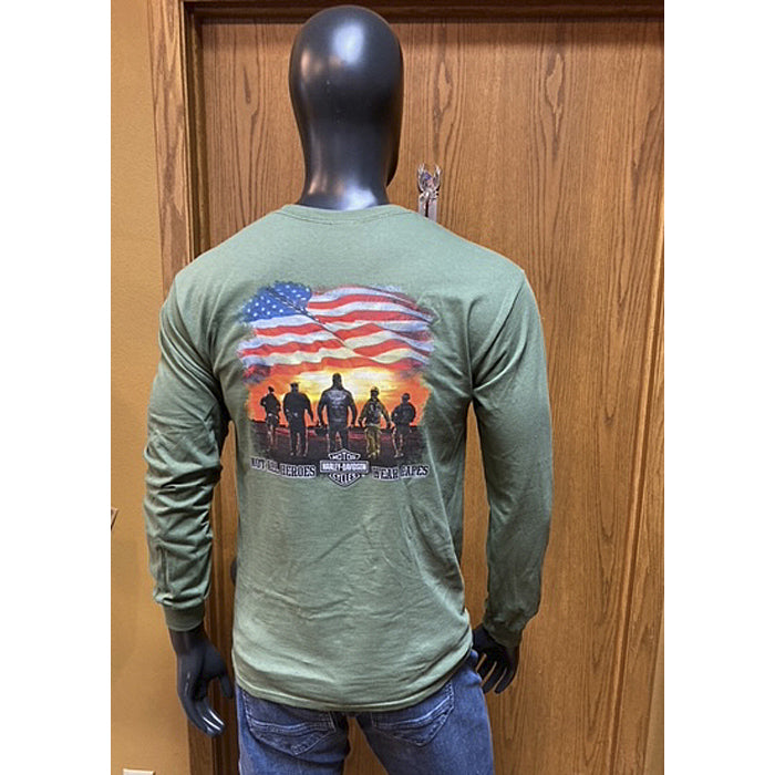 
                  
                    House Of Harley-Davidson® Men's Heroes T-Shirt | Green | Long Sleeves
                  
                