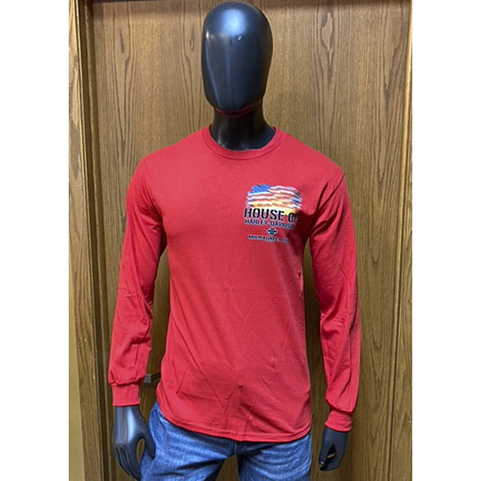 
                  
                    House Of Harley-Davidson® Men's Heroes T-Shirt | Red | Long Sleeves
                  
                