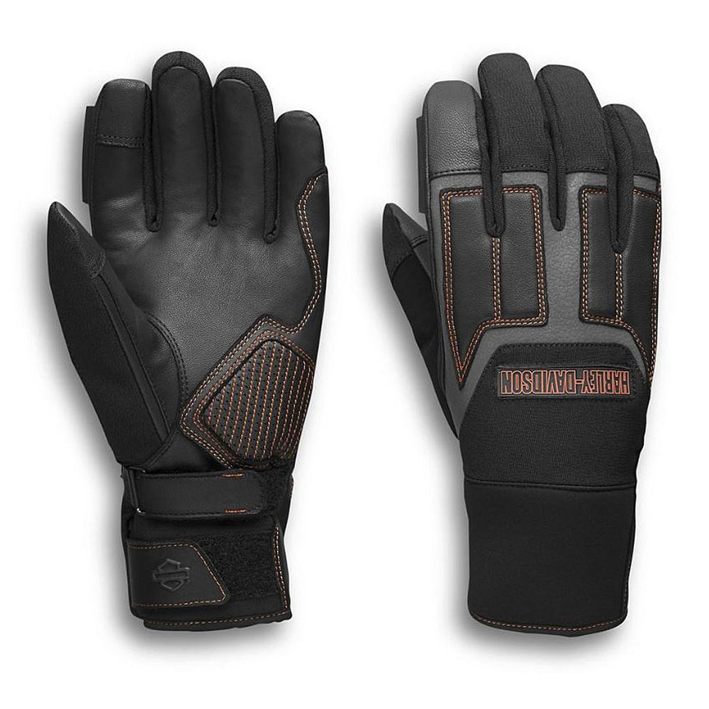 Harley-Davidson® Men's Vanocker Under-Cuff Gauntlet Gloves | Mixed Media | Waterproof Insert