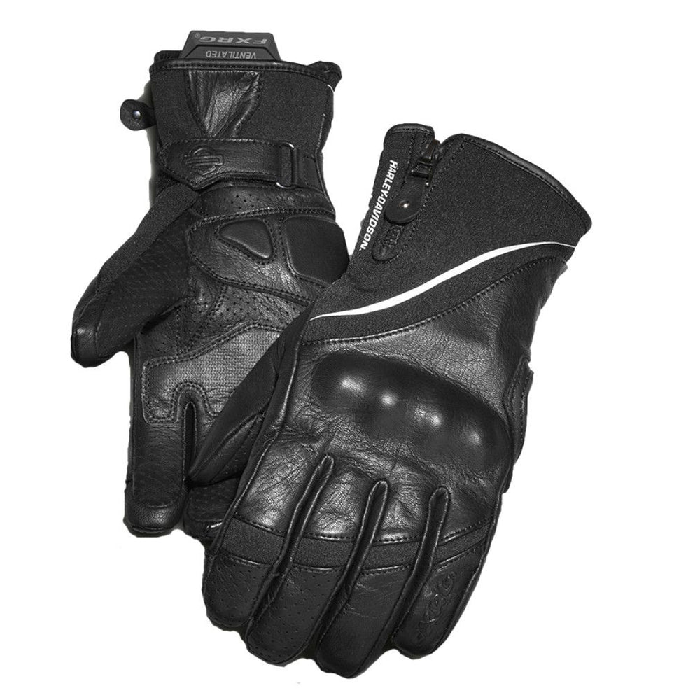 Harley-Davidson® Women's FXRG® Under-Cuff Gauntlet Gloves | Dual-Chamber | Zipper Closure | Adjustable Wrist Tab