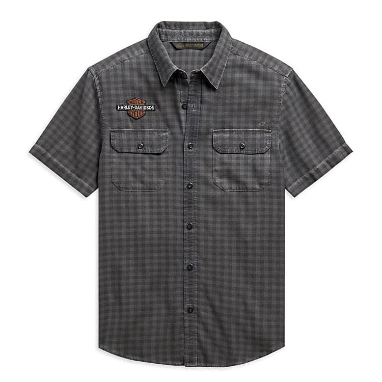 
                  
                    Harley-Davidson® Men's Vintage Logo Plaid Shirt | Yarn Dyed | Short Sleeves
                  
                