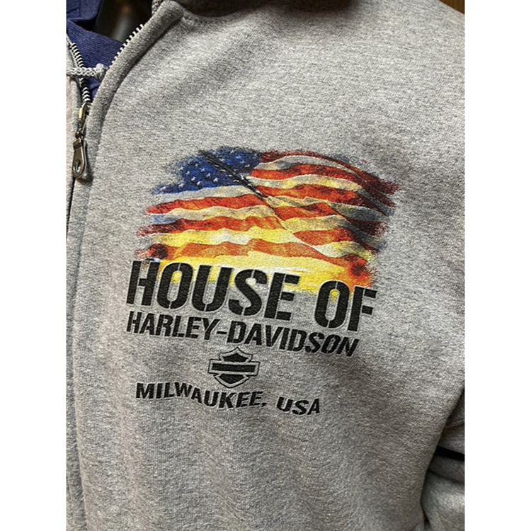 
                  
                    House Of Harley-Davidson® Men's Heroes Zip-Front Hoodie | Grey | Draw-String Hood
                  
                