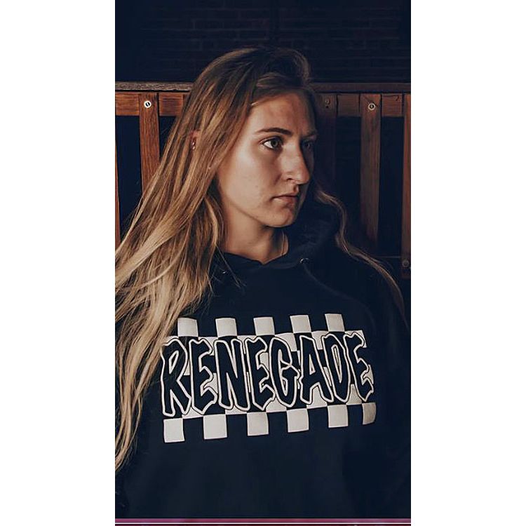 Renegade Babes Women's Checkered Pullover Hoodie | Lined Hood