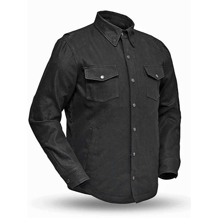 
                  
                    First Manufacturing Men's Equalizer Coated Denim Riding Shirt | Body Armor Pockets
                  
                
