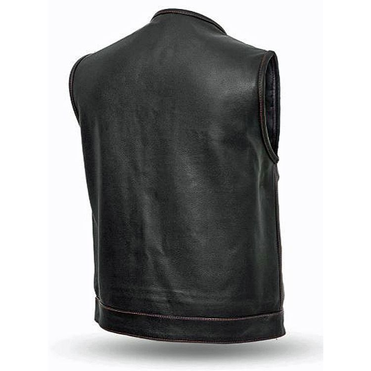 
                  
                    First Manufacturing Men's Bandit Leather Motorcycle Vest | Red
                  
                