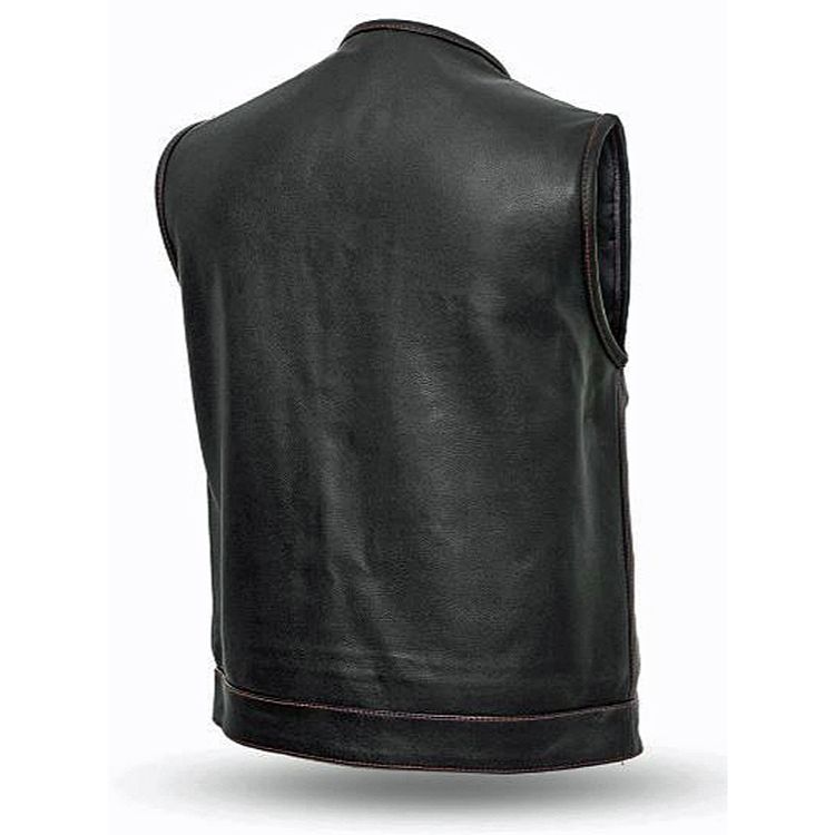 First Manufacturing Men's Bandit Leather Motorcycle Vest | Red – House ...