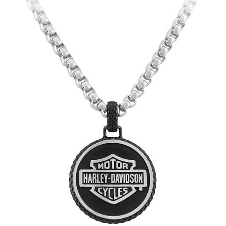 
                  
                    Harley-Davidson® Men's Two-Sided Necklace | Bar & Shield® Reverses to Willie G® Skull | Two Sizes
                  
                