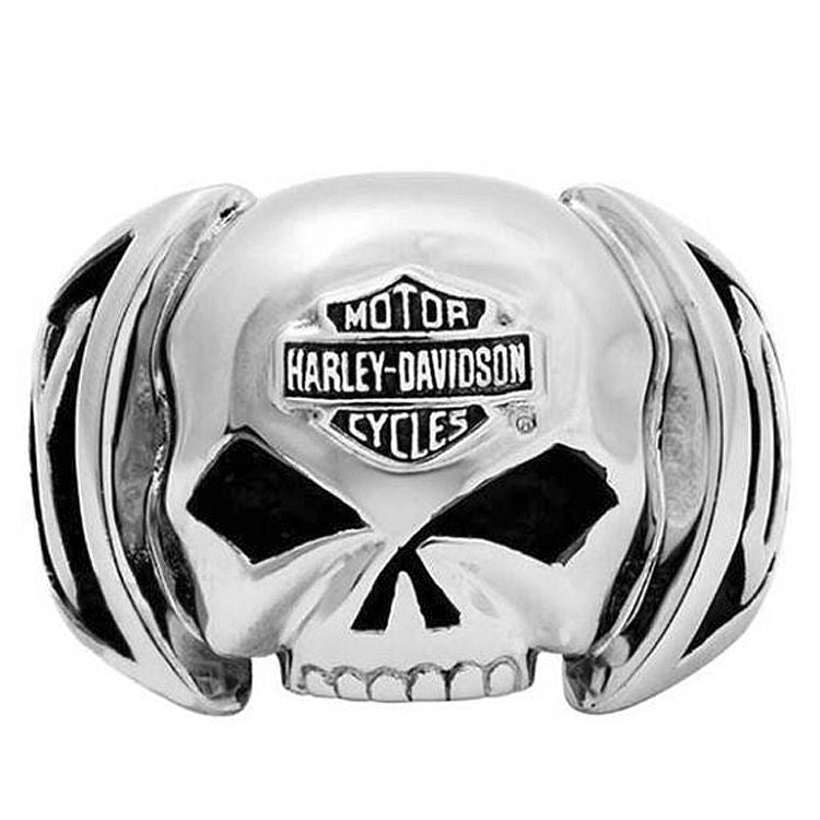 Harley-Davidson® Men's Skull Ring | Bar & Shield® Detail