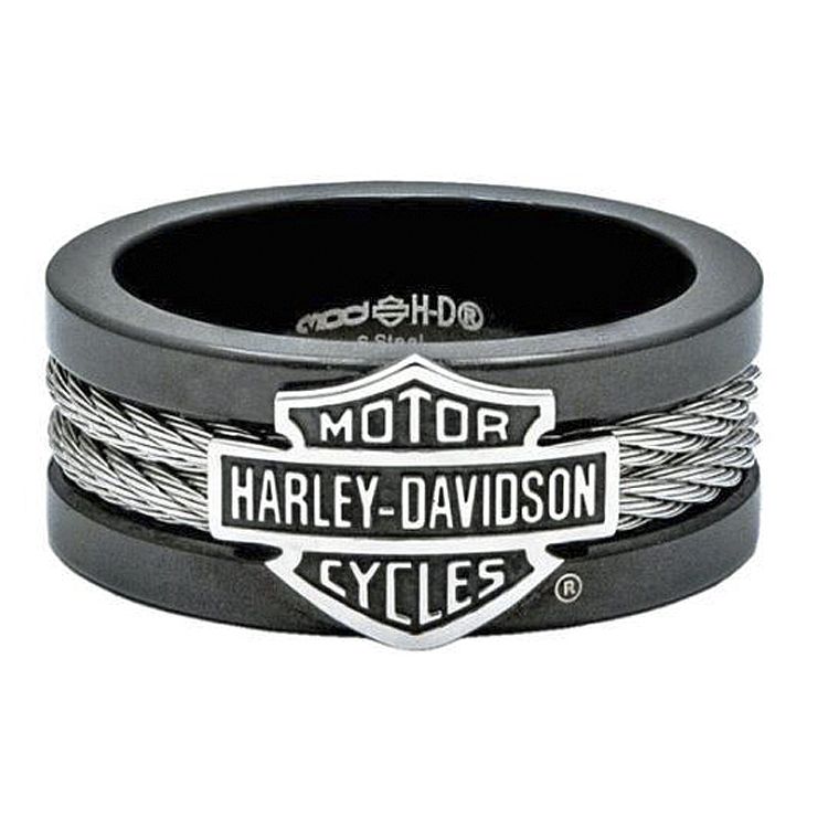 
                  
                    Harley-Davidson® Men's Steel Cable Band Ring
                  
                