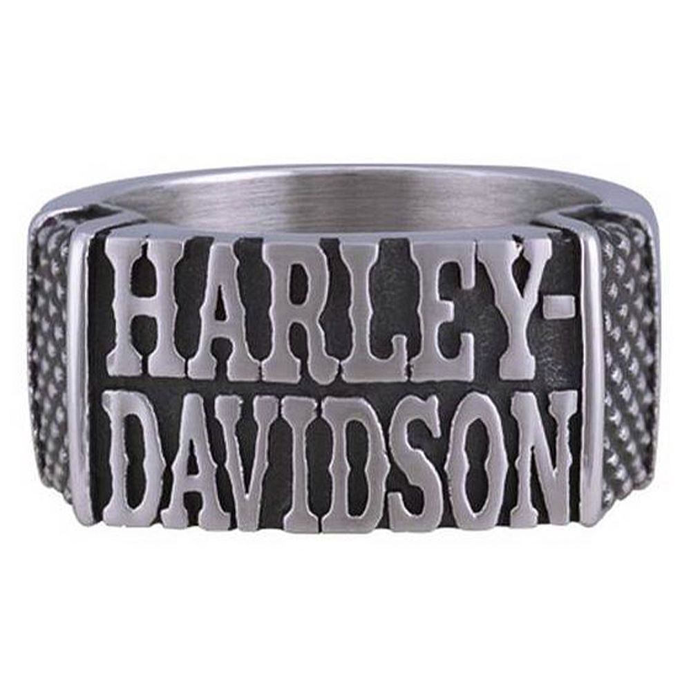 Harley-Davidson® Men's Western Band Ring | Antique Finish