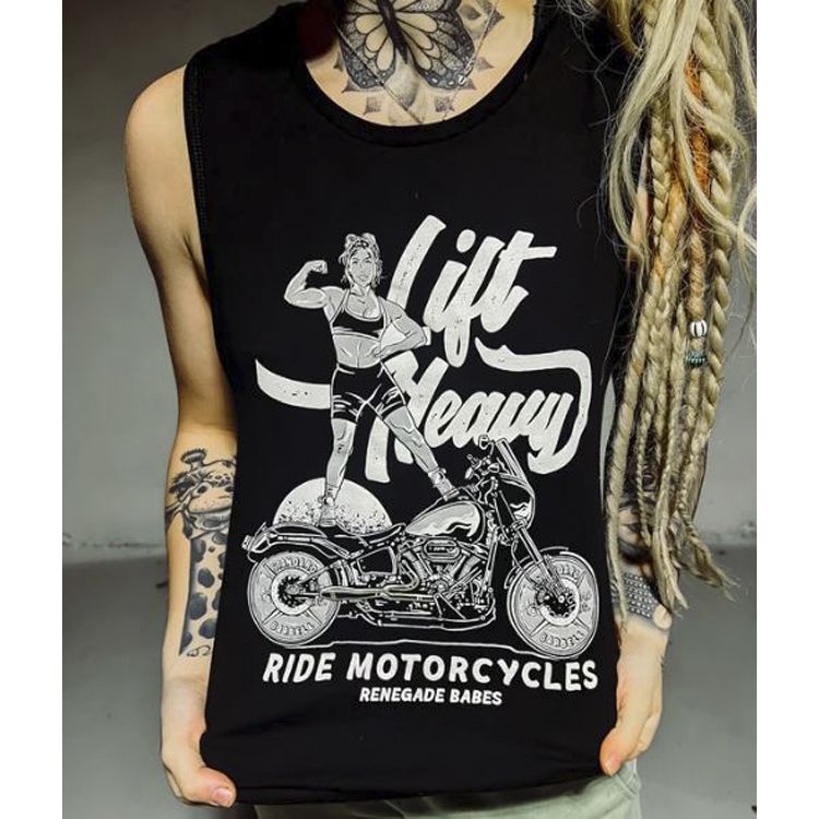 Renegade Babes Women's Lift Heavy / Ride Motorcycles Tank Top | Sleeveless