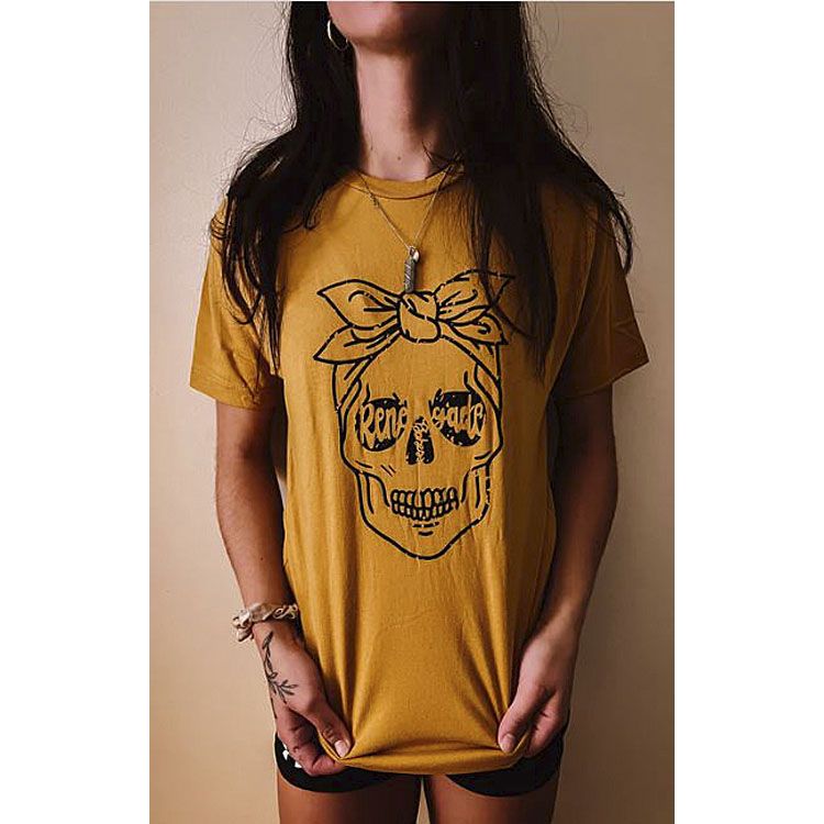 Renegade Babes Women's OG Logo T-Shirt | Antique Gold | Short Sleeves