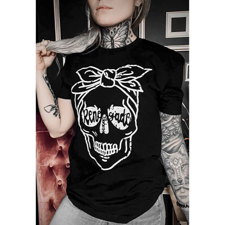 Renegade Babes Women's OG Logo T-Shirt | Black | Short Sleeves